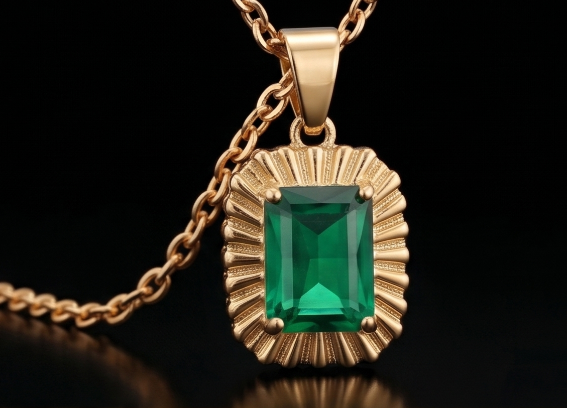 Emerald Aura Pendant