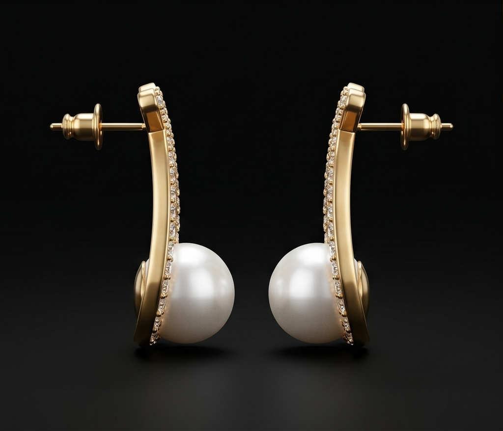 Veloura Pearl Hoops