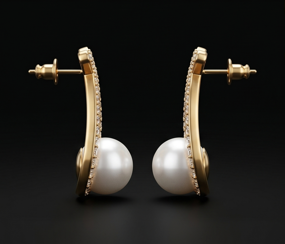 Veloura Pearl Hoops